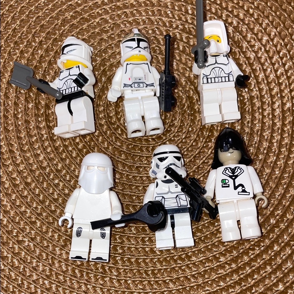 Lego White and Black Action Figures Collection